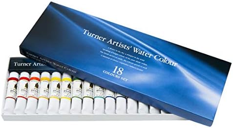 Conjunto de tintas Turner Desenvolvimento de artistas profissionais Conjunto de tintas em aquarela concentrado [Conjunto de 18] Tubos de 5 ml - cores variadas