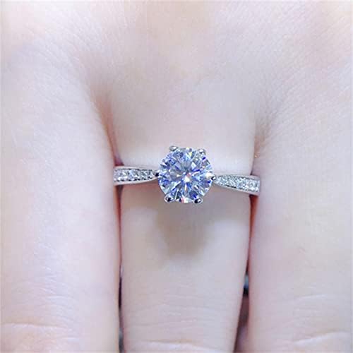 Casamento e noivado anéis de zircão feminino Diamante de diamante personalizado anel de noivado de princesa