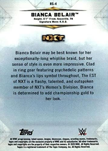 2020 TOPPS WWE Indisputed Rob Schamberger Ilustrações #RS-4 Bianca Belair Wrestling Card