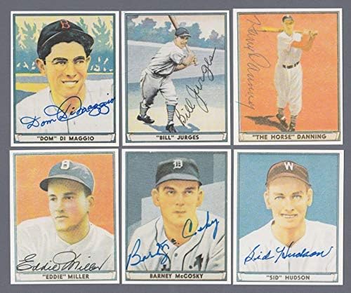 Lote de 19 diferentes cartões de beisebol de reimpressão de bola de 1941 com holograma de holograma - cartas de beisebol autografadas da MLB