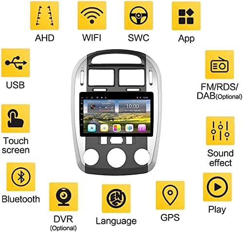 Navigador de jogador estéreo-MP5 de 9 polegadas para K.Ia Cerato 2008-2012, SWC/Mirror Link/FM/Bluetooth/GPS/Câmera de Visualização