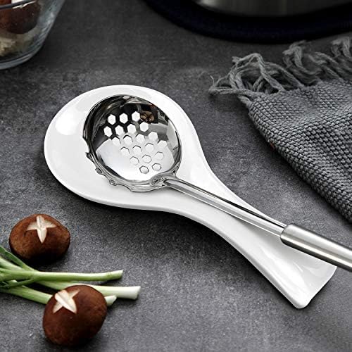 2PCS Farmhouse Spoon Rest for Kitchen - Suporte de utensílio Black White - Modern Farmhouse Decoração de cozinha rústica - Suporte