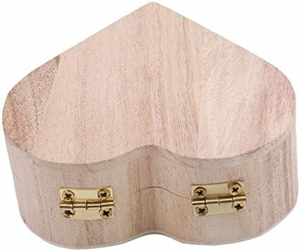 Caixa de armazenamento em forma de coração jóias de jóias de madeira para presente de casamento maquiagem brincos cosméticos Organizador da mesa de anel