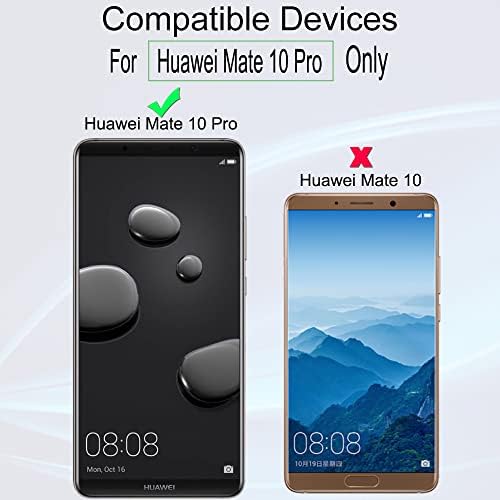 Protetor de tela IBYWIND para Huawei Mate10 Pro, com 2pcs de vidro temperado, 1pc de backing de fibra de carbono [leitor de