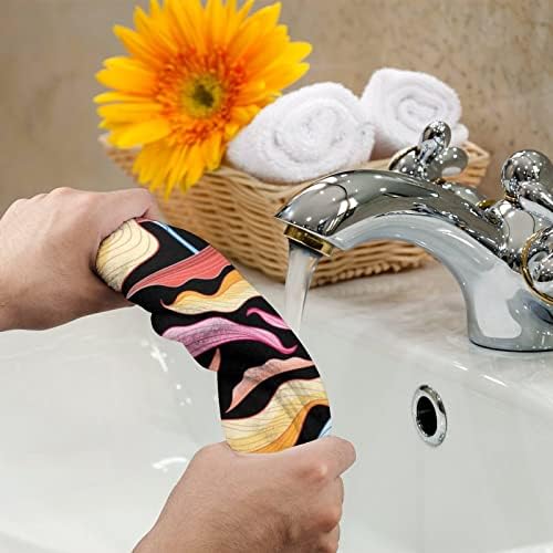 Folhas coloridas Toalhas de mão Face e pano de lavagem do corpo Tanais macios com fofos estampados para o banheiro Hotel