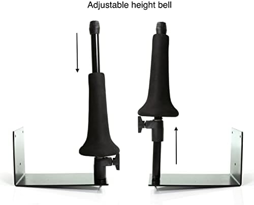 Cabide de trombone cintrio - montagem de parede se encaixa em todos os trombones, suporte de sino de espuma macia