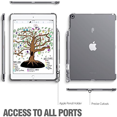 Case do iPad 9.7, tampa poética de Lumos TPU com [porta-lápis] [compatível com capa inteligente]