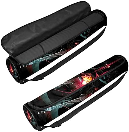 Ratgdn Yoga Mat Bag, Música de guitarra Exercício de ioga transportadora de tape