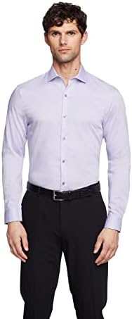Camisa de vestido masculina de Calvin Klein Xtreme Slim Fit Non Ferringbone