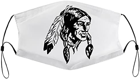 MODEN Roupos de segurança lavável reutilizável máscaras de poeira tampas imprimoras de nativo americano Índio crânio para escudos de boca em saúde
