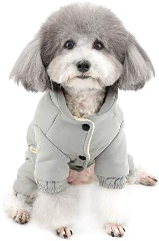 Traje de neve para cães zunea para cães pequenos inverno casaco quente roupas de cachorro grossas com pernas lã de lã de