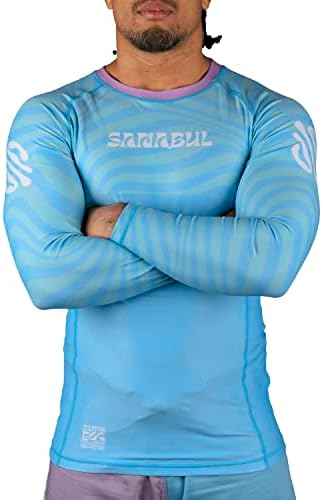 Sanabul Easter Egg Scramblebled Hanve Hanve Rash Guard para MMA BJJ Wrestling Cross Training