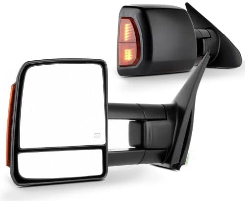 Scitoo Fit for Toyota Towing espelhos espelhos traseiros pretos Fit 2007- para Toyota para caminhão Tundra com controle