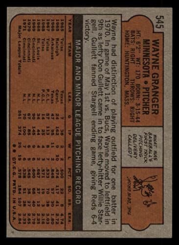 1972 Topps # 545 Wayne Granger Minnesota Twins NM+ Twins