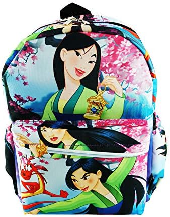Princesa Disney Mulan Deluxe Impressão de tamanho grande grande mochila de 16 com compartimento de laptop - A19733
