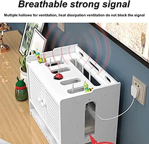 Caixa de armazenamento do roteador Bturyt, caixa de armazenamento do roteador Wi -Fi Caixa de cabos de prateleira flutuante