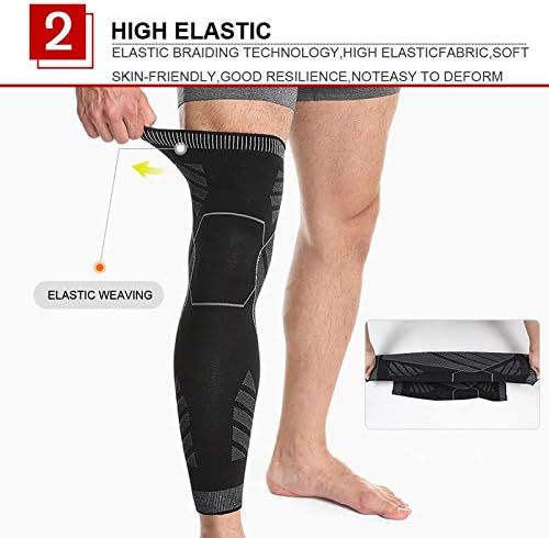 Ccbuy 1 par joelho protetor elástico Knee Support Brace para corrida, basquete, vôlei, futebol, joelheiras de bicicleta