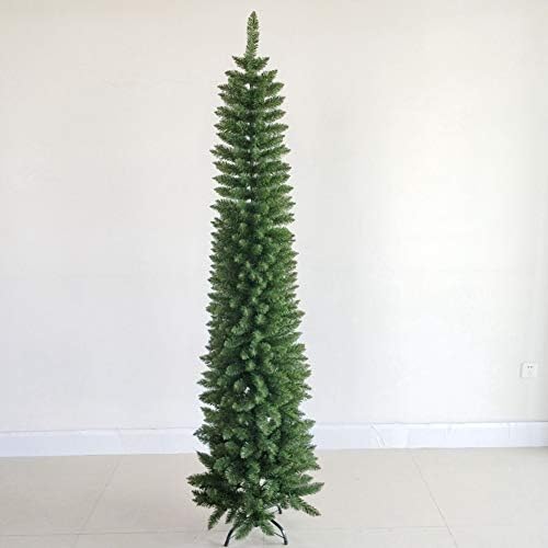 Árvore de Natal Artificial de Lápis CAIXIN, árvore de natal articulada de 7 pés, decoração de natal com arco premium,