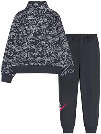 Nike Little Boy Impresso Full Zip Jacket & Pants Racksuit de 2 peças