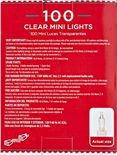 Inc Horada Horily 100 Clear Mini Lights - White Wire - Indoor/Outdoor