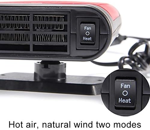 Aquecedor de carros portátil Space aquecedor Hot Cool Fan para Windscreen Janela Demister Demister, suporte rotativo