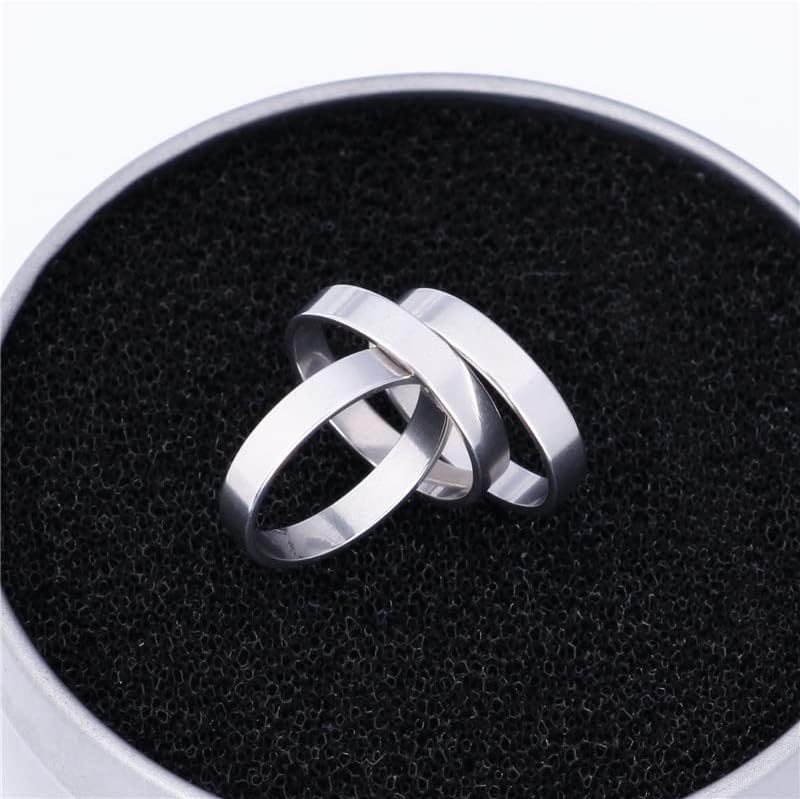 Kolesso 316l 4mm Rings Tiny Band Ring para homens e mulheres moda prata cauda anel-80234
