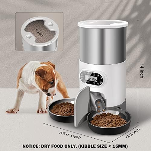 Alimentadores de gatos automáticos, dispensador de alimentos de gato cronometrado para alimentos secos, controle inteligente