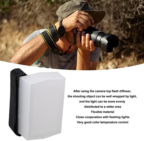 Câmera acouto Flash difusor Flexível Câmera portátil Flash Bounce Difusor para câmera Flash Speedlight Plástico Branco branco