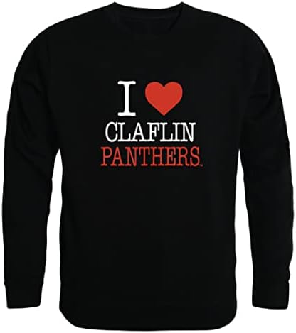 W Republic I Love Claflin University Panthers Fleece Crewneck Sweetshirts
