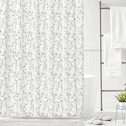 Mdesign Decorative Scroll Leaf Print - Easy Care Fabric Curta