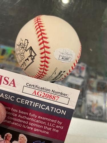 Wilmer Fields Negro Ligas Single Signated Jackie Robinson Baseball JSA Mint - Bolalls autografados