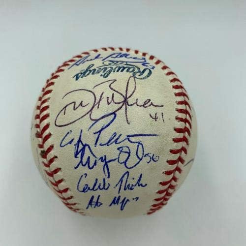 2012 Equipe de gêmeos de Minnesota assinou a Major League Baseball Bert Blyleven - bolas de beisebol autografadas