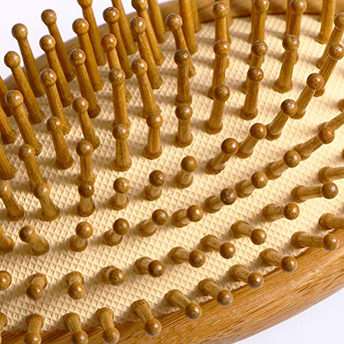 Pincel de cabelo doiTool para mulheres 2pcs naturais de bambu natural de madeira de madeira massagem escova de pente de cabelo cuidados com cabelos madeira pente de barba de enfermagem