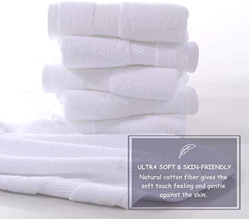 Jeffsun Hotel & Spa de algodão de qualidade, toalhas de mão, algodão de anel penteado, Ultra Soft and Altamente Absorvente 600gsm Toalhas de Mão de Luxúria de 600gsm16 x 27 polegadas
