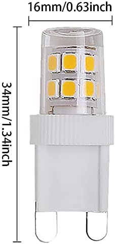 G9 2W Lâmpada LED G9 Base bi-pino T4 Bulbg9 2W Bulbos LED LED Bulbo de milho AC120V LED para pacote de teto de iluminação doméstico, 3000k Warm White, não diminuído, pacote de 6