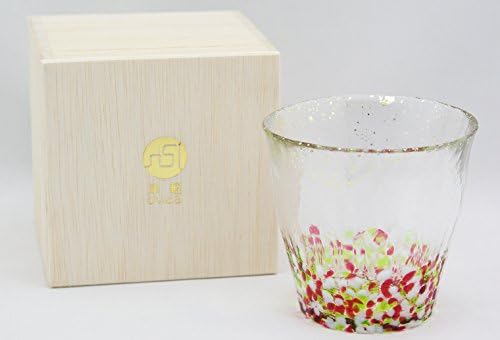 Aderia Tsugaru Vidro Rock Glass que se forma na sua mão, floco de ouro, 10,1 oz