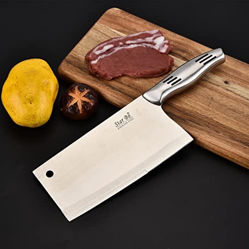Faca retrosohoo Conjunto de faca de cozinha de cozinha, faca de chef profissional com alça oca, faca de cozinha de aço inoxidável