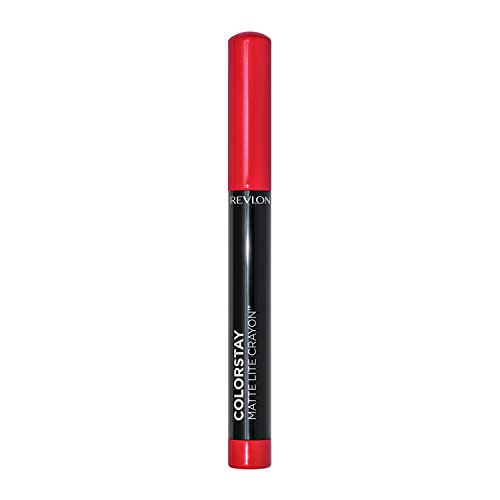 Revlon Colorstay Matte Lite Crayon Lipstick com apontador embutido, smudge à prova de água e lipcolor não resistente à água