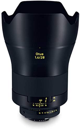 Zeiss OTUS 28mm f/1.4 ZF.2 Lente para Nikon F, pacote com FOTOPRO X-GO MAX Tripé de fibra de carbono, kit de limpeza, pano de limpeza