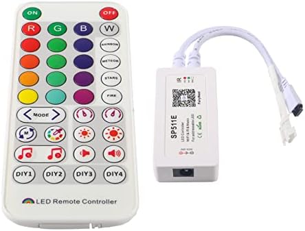 Aediko SP511E Controlador LED DC 5V-24V WiFi Music Pixel LED SMART Controller para WS2812B WS2811 Módulo LED Módulo Pixel Light App/3key Button/IR Remote Control