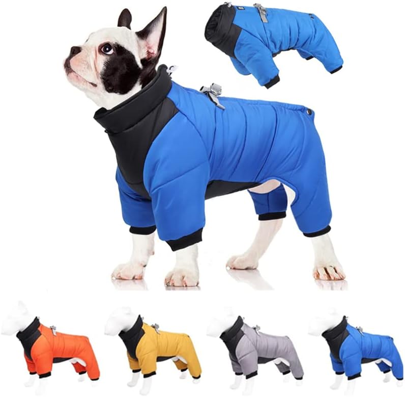 Casaco de cachorro jackets de cachorro quente para cães para cães grandes de cães de estimação reflexiva de roupas de gato com coleira anel azul xl