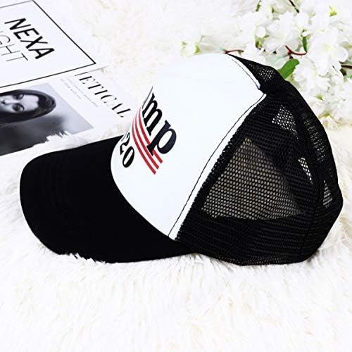 AMOSFUN Trump 2020 Sun Hat Hat Presidente Criativo Eleitoral Baseball Cap Hat único Hip Hop Hat For Men Mulheres - Black