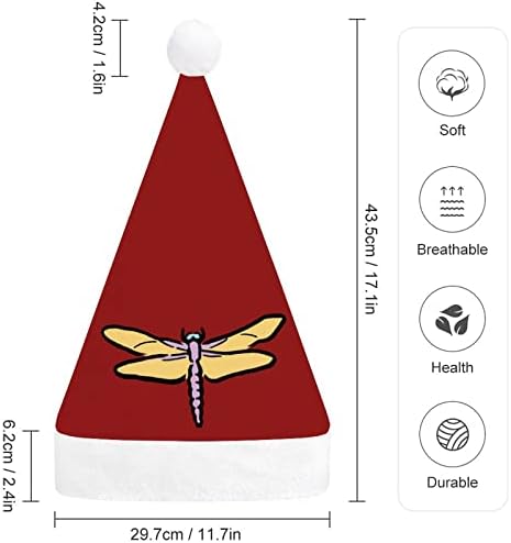 Capéu fofo de chapéu de natal de dragão para adultos unissex Comfort clássico boné de natal para férias de festa de natal