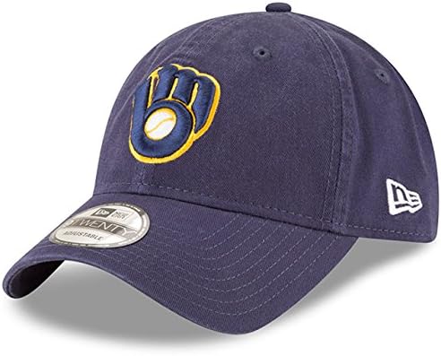 New Era Milwaukee Brewers Classic Classic 9Twenty Ajusta Cap Hat Navy Blue 11591528