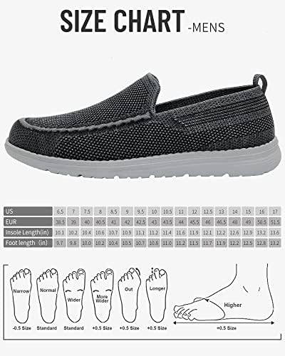 1Tazero Men Slip On Shoes Loafer com palmilhas de suporte de arco, sapatos casuais para fascite plantar