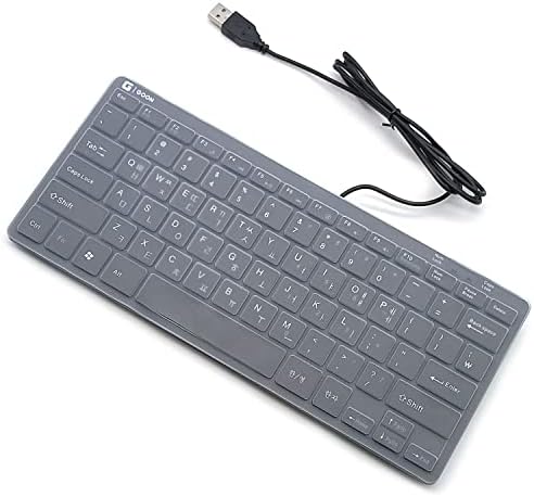 Mini -teclado com fio Luz portátil 78 Chaves pequenas computadores USB Multimedia, computador, laptop, Windows 7/8/10, Proteção do teclado Skin incluído, preto