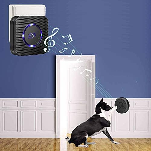 Portão de cachorro EverNary Bell Wireless Doggie Circlowells para treinamento potty com botão de toque à prova de warter sinos de cachorro incluídos receptor e transmissores