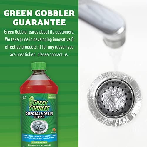 Gobbler verde | Limpador de drenagem de descarte de lixo | Eliminador de odor