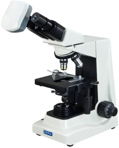 OMAX 40X-1600X Microscópio de composto de contraste de fase binocular avançada com kit de contraste de fase intercambiável e câmera
