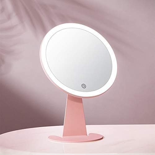 Espelho de maquiagem com luzes, espelho de maquiagem LED de desktop 360 ° Glipet